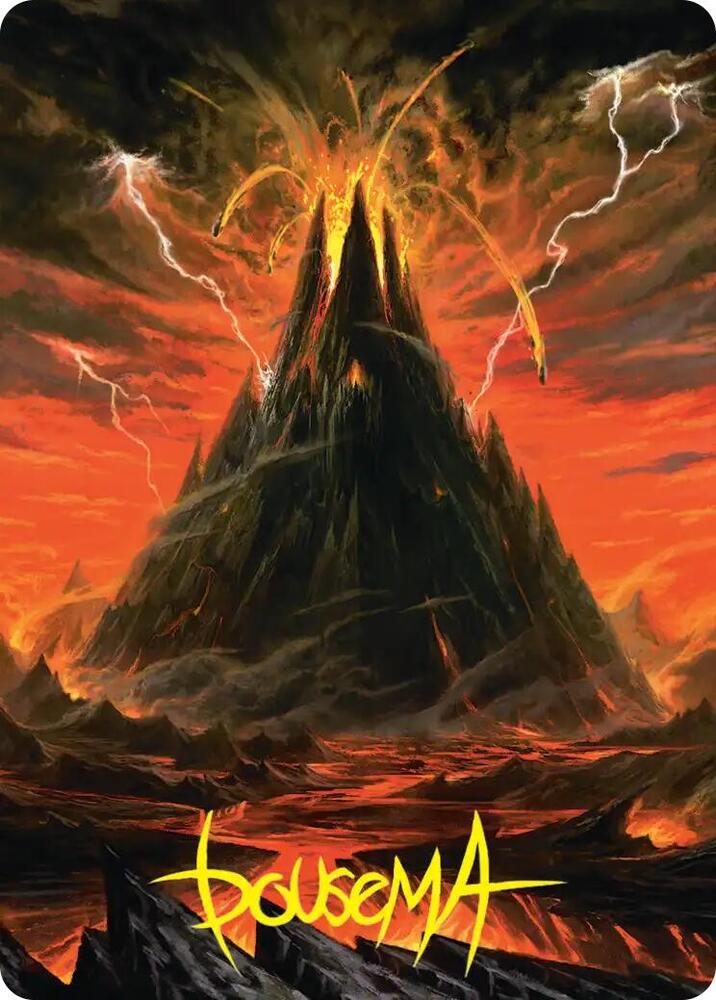 Mount Doom Art Card Gold Stamped Signature 39 (Art Series: The Hobbit) 