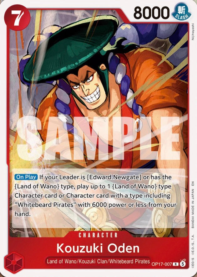 Kouzuki Oden OP17-007 (The World's Strongest Warriors)  - Foil