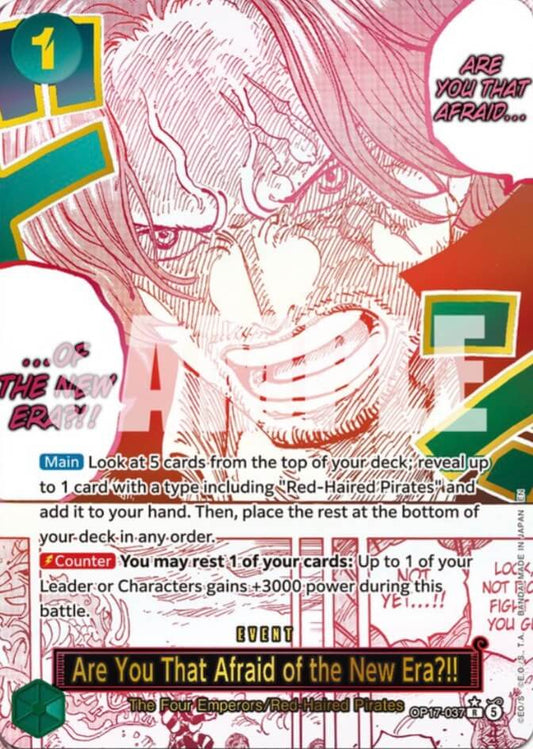 Are You That Afraid of the New Era?!! OP17-037 (The World's Strongest Warriors)  - Alternate Art Foil