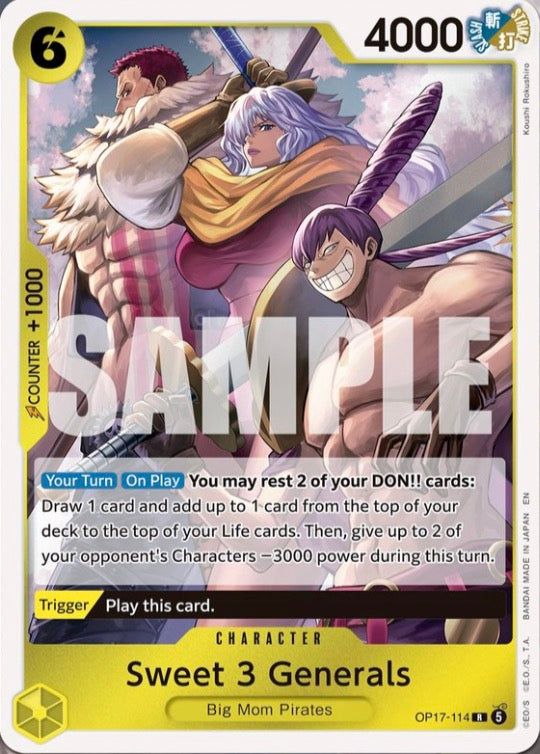 Sweet 3 Generals OP17-114 (The World's Strongest Warriors)  - Foil