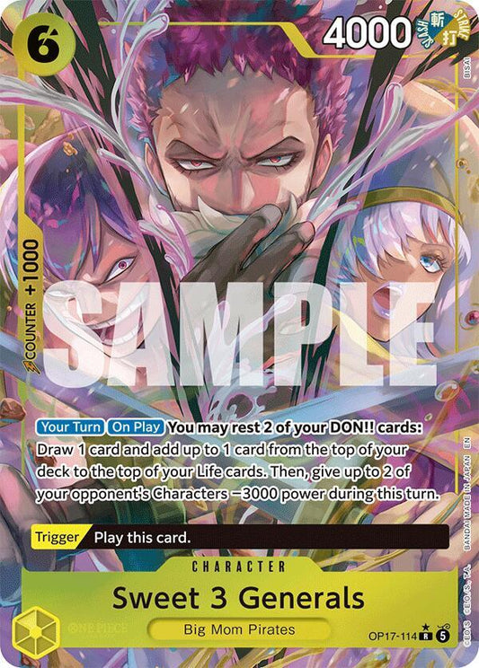 Sweet 3 Generals OP17-114 (The World's Strongest Warriors)  - Alternate Art Foil