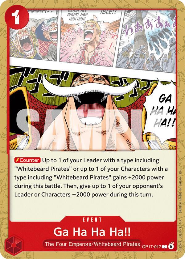 Ga Ha Ha Ha!! OP17-017 (The World's Strongest Warriors) 