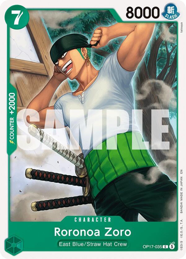 Roronoa Zoro 035 OP17-035 (The World's Strongest Warriors) 