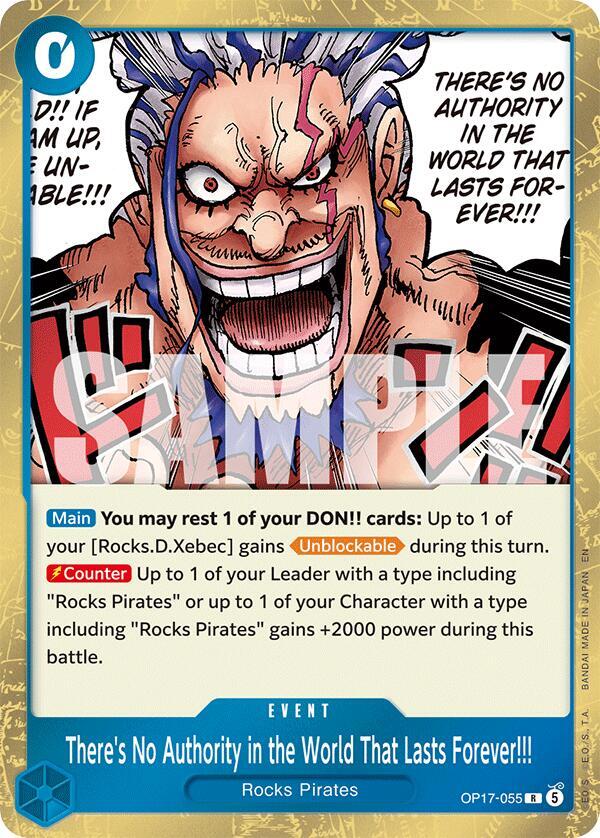 Theres No Authority in the World That Lasts Forever!!! OP17-055 (The World's Strongest Warriors)  - Foil