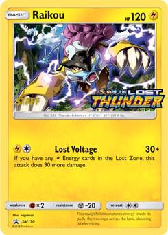 2016 Pokemon SM Promos SM150 Raikou - SM150 (Prerelease) (Staff) Promo