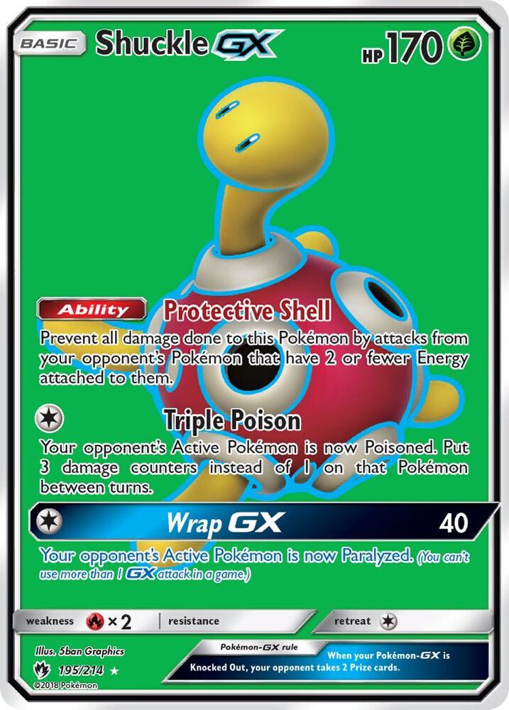 2018 Pokemon SM - Lost Thunder 195/214 Shuckle GX (Full Art) Ultra Rare