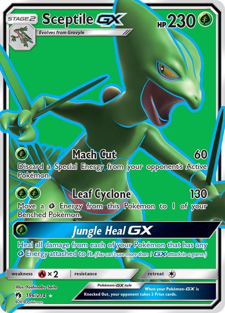 2018 Pokemon SM - Lost Thunder 196/214 Sceptile GX (Full Art) Ultra Rare