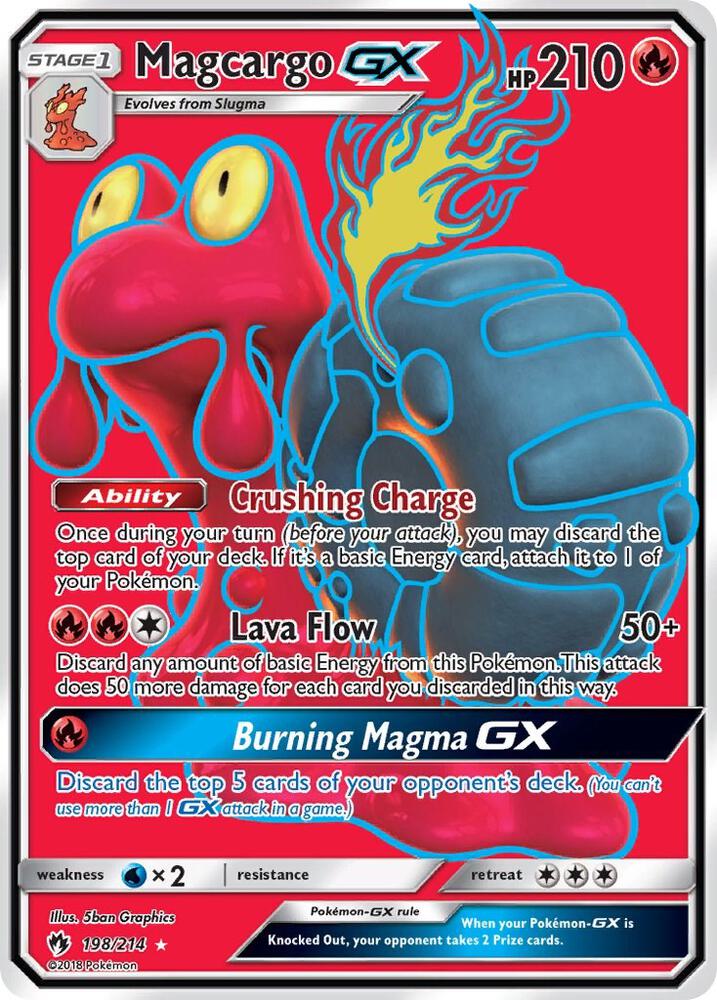 2018 Pokemon SM - Lost Thunder 198/214 Magcargo GX (Full Art) Ultra Rare