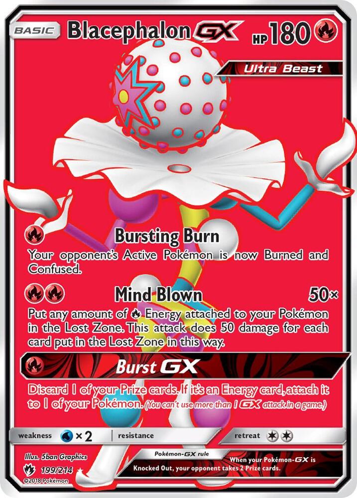 2018 Pokemon SM - Lost Thunder 199/214 Blacephalon GX (Full Art) Ultra Rare