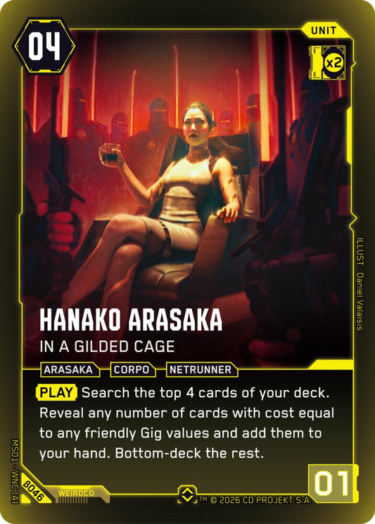 Hanako Arasaka In a Gilded Cage Rare B046 (Welcome to Night City - Beta)  - Foil