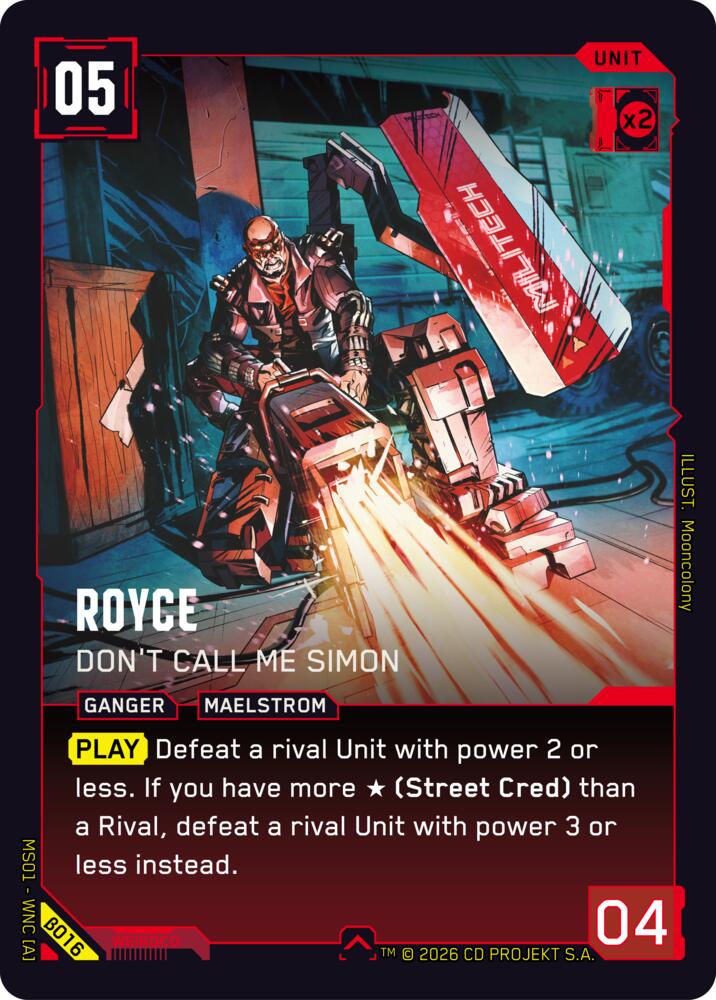 Royce Dont Call Me Simon B016 (Welcome to Night City - Beta) 
