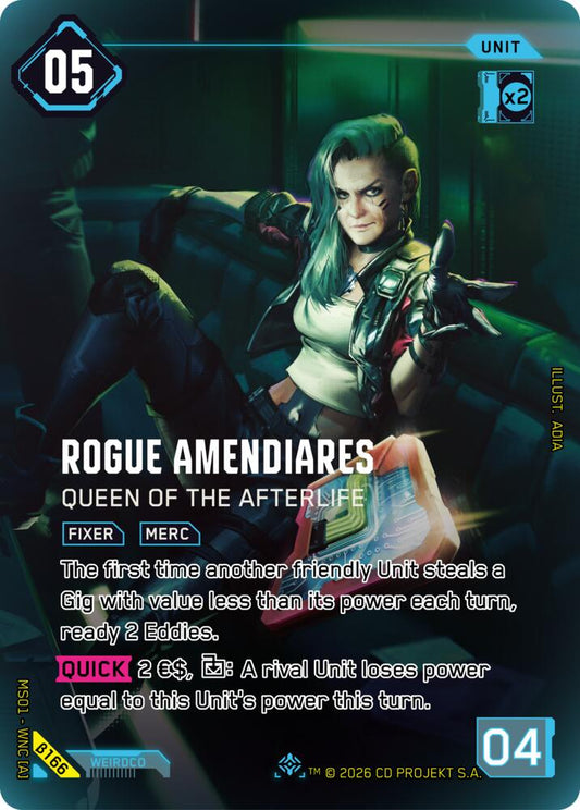 Rogue Amendiares Queen of the Afterlife IO B166 (Welcome to Night City - Beta)  - Foil