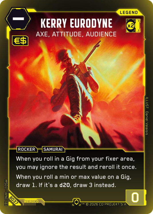 Kerry Eurodyne Axe Attitude Audience Rare B037 (Welcome to Night City - Beta)  - Foil