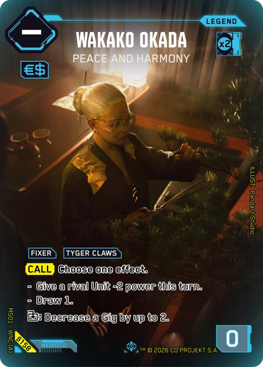 Wakako Okada Peace and Harmony ILegend B158 (Welcome to Night City - Beta)  - Foil