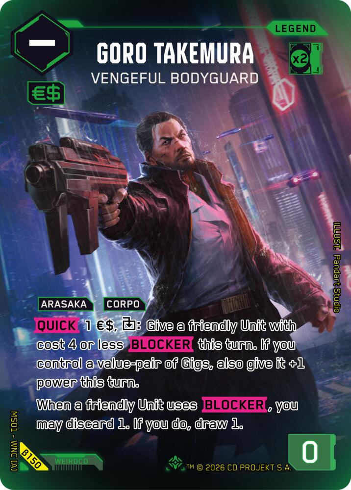 Goro Takemura Vengeful Bodyguard ILegend B150 (Welcome to Night City - Beta)  - Foil