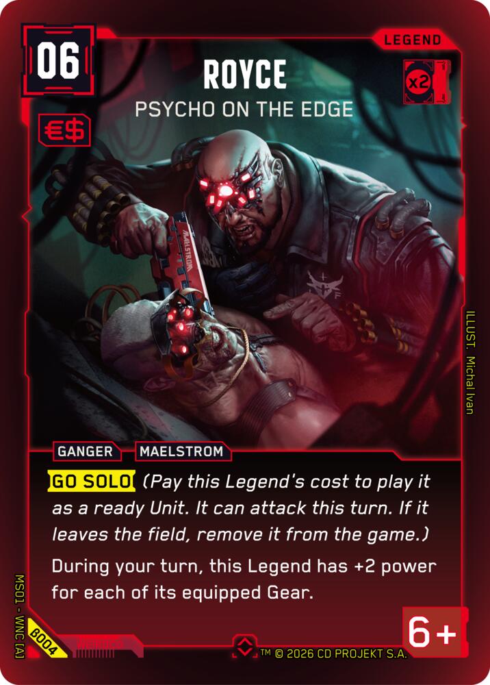 Royce Psycho on the Edge Rare B004 (Welcome to Night City - Beta)  - Foil