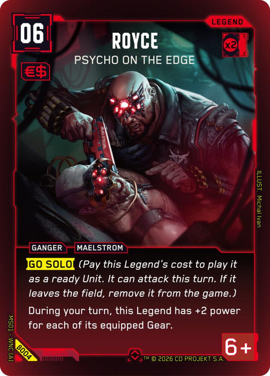 Royce Psycho on the Edge Rare B004 (Welcome to Night City - Beta)  - Foil