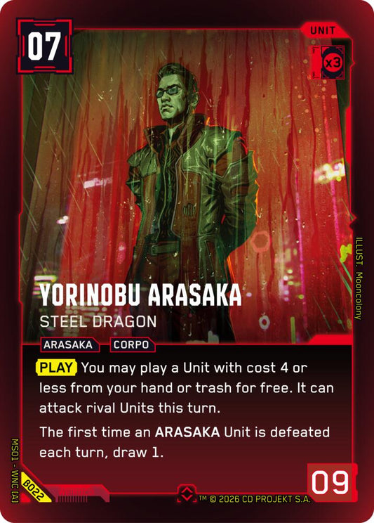 Yorinobu Arasaka - Steel Dragon B022 (Welcome to Night City - Beta)  - Foil
