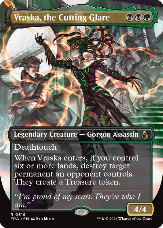 Vraska, the Cutting Glare 319 (Reality Fracture)  - Borderless Foil