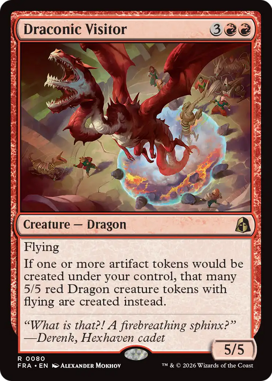 Draconic Visitor 80 (Reality Fracture)  - Foil