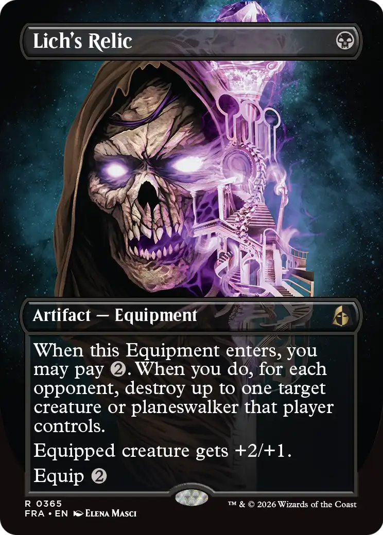 Lich's Relic 365 (Reality Fracture)  - Borderless Foil