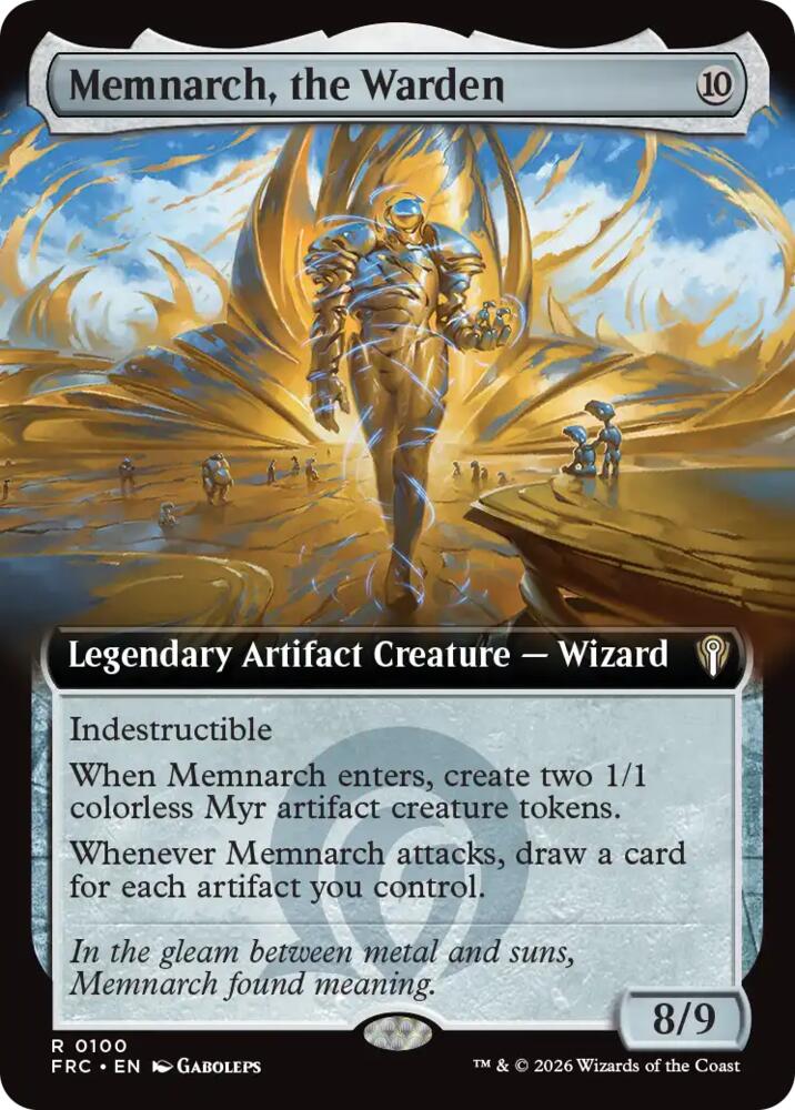 Memnarch, the Warden 100 (Commander: Reality Fracture)  - Extended Art