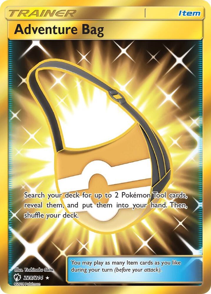 2018 Pokemon SM - Lost Thunder 228/214 Adventure Bag Secret Rare