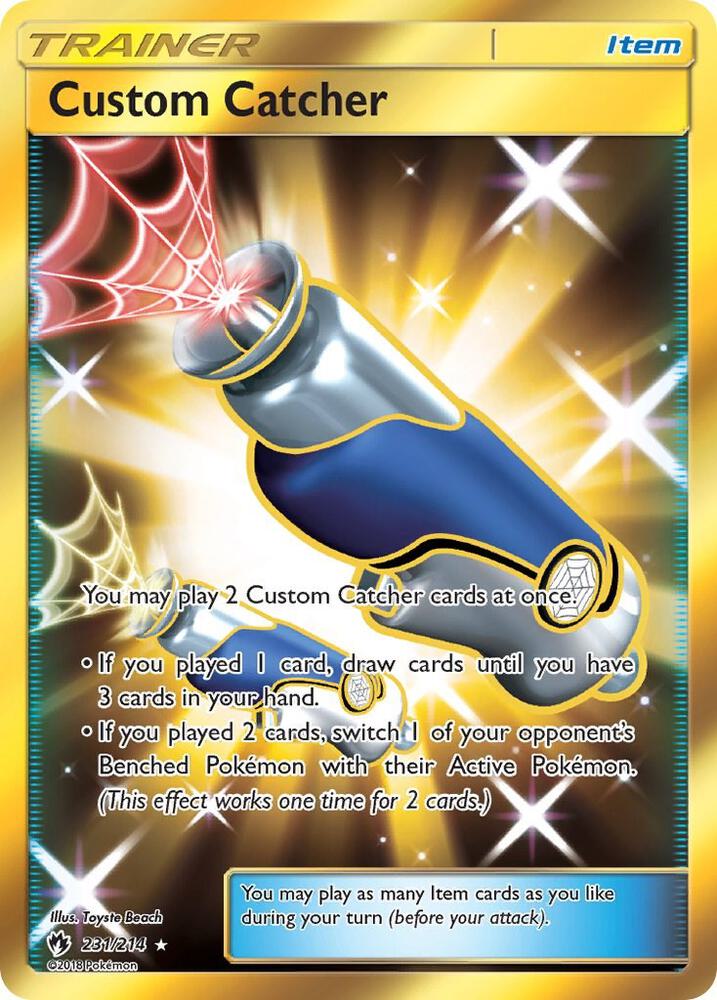 2018 Pokemon SM - Lost Thunder 231/214 Custom Catcher Secret Rare