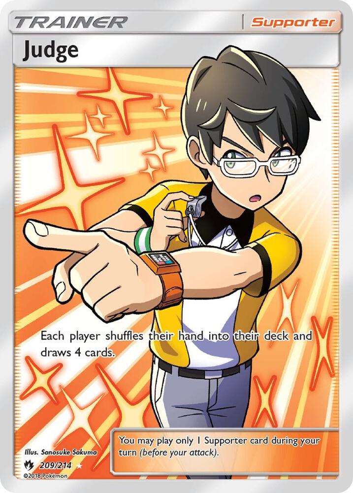 2018 Pokemon SM - Lost Thunder 209/214 Judge (Full Art) Ultra Rare