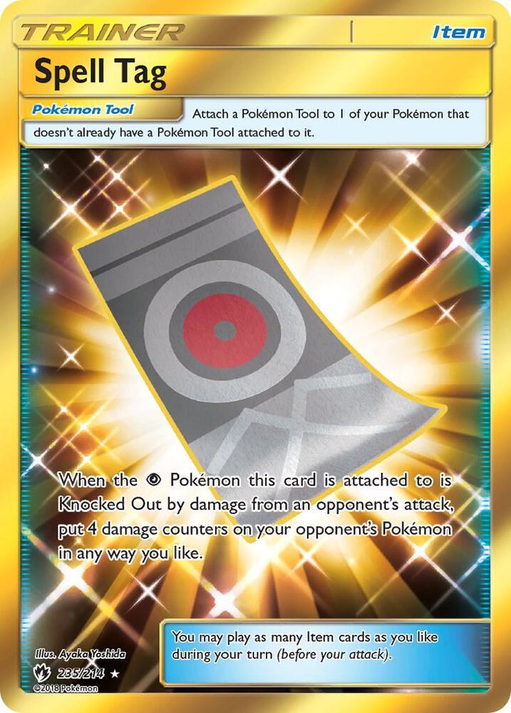 2018 Pokemon SM - Lost Thunder 235/214 Spell Tag Secret Rare
