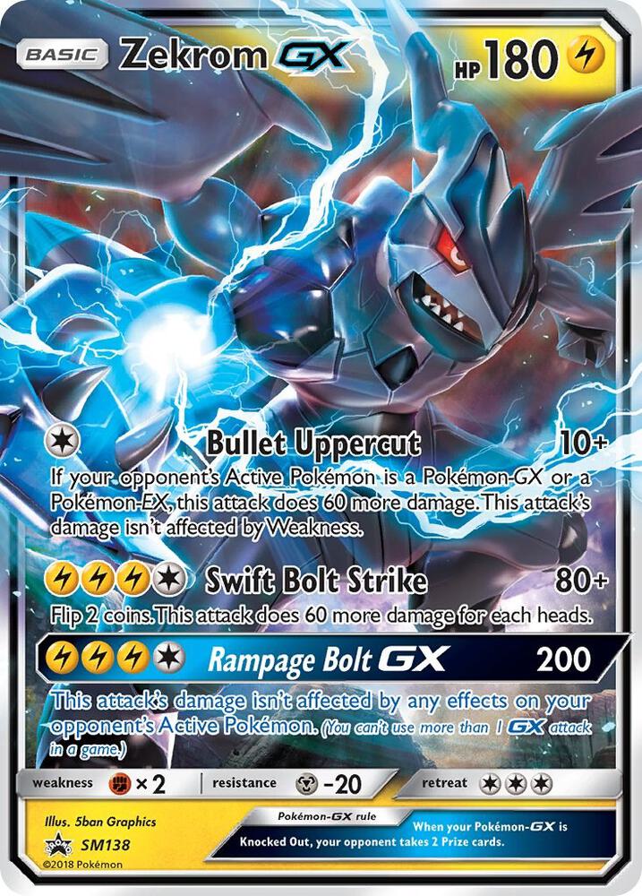 2016 Pokemon SM Promos SM138 Zekrom GX - SM138 Promo