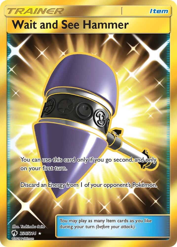 2018 Pokemon SM - Lost Thunder 236/214 Wait and See Hammer (Secret) Secret Rare