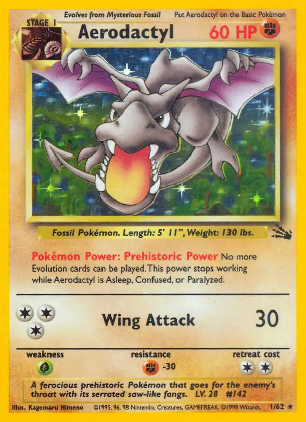 Aerodactyl 01/62 (Fossil)  - Unlimited Holofoil