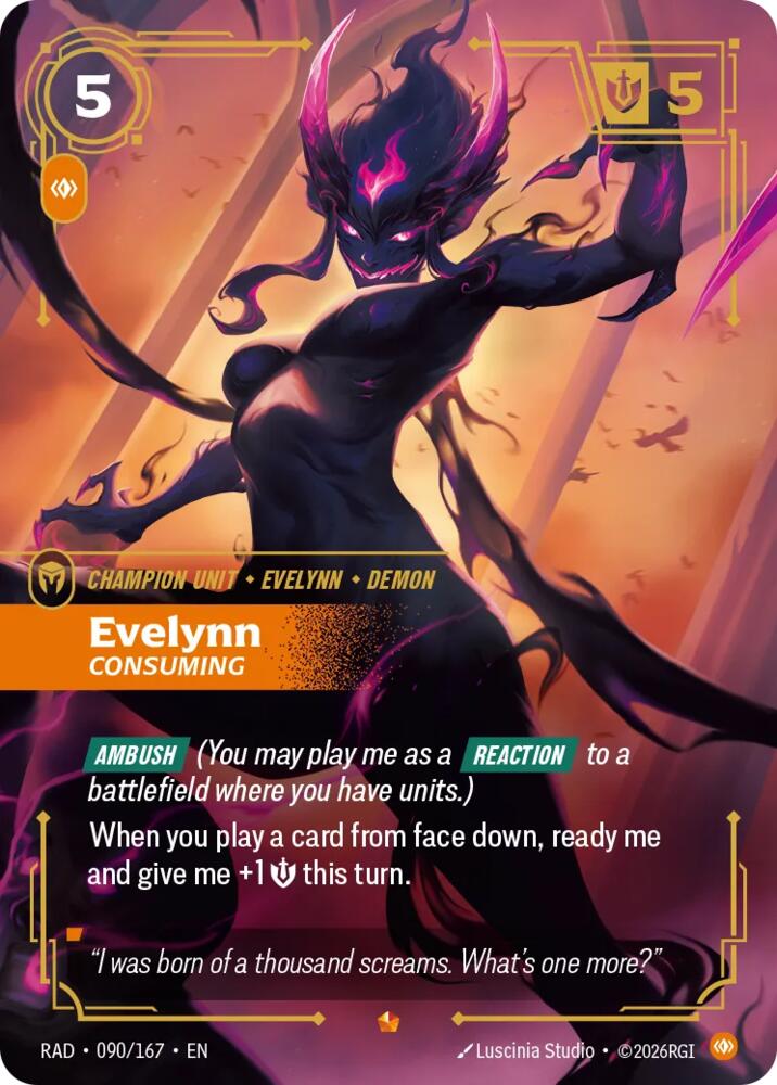 Evelynn - Consuming 090/167 (Radiance)  - Foil