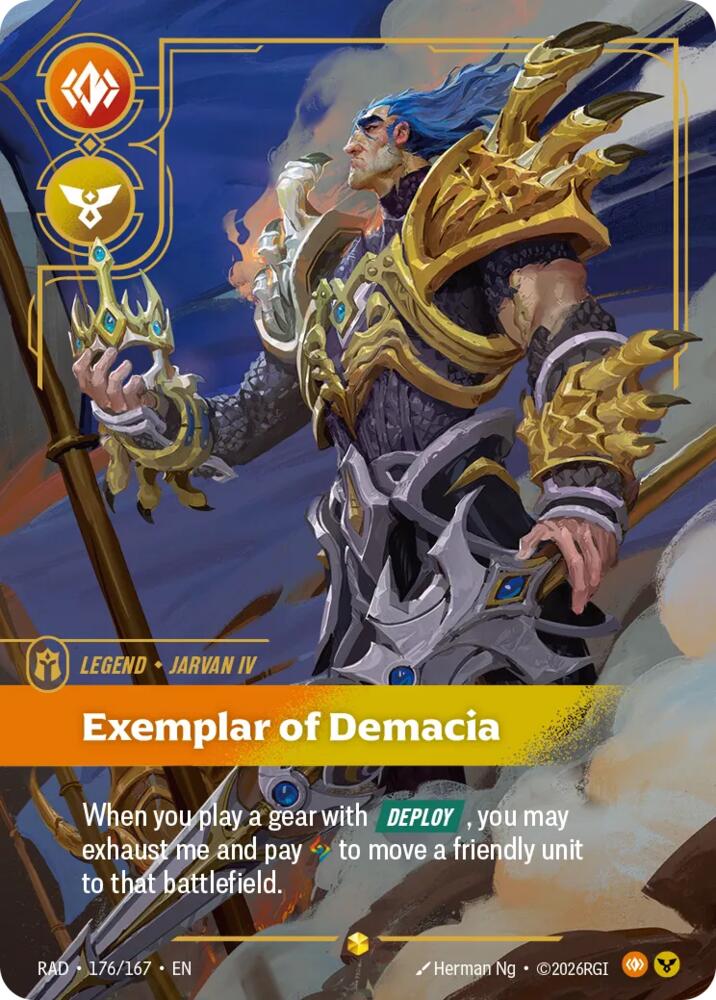 Jarvan IV - Exemplar of Demacia 176/167 (Radiance)  - Foil