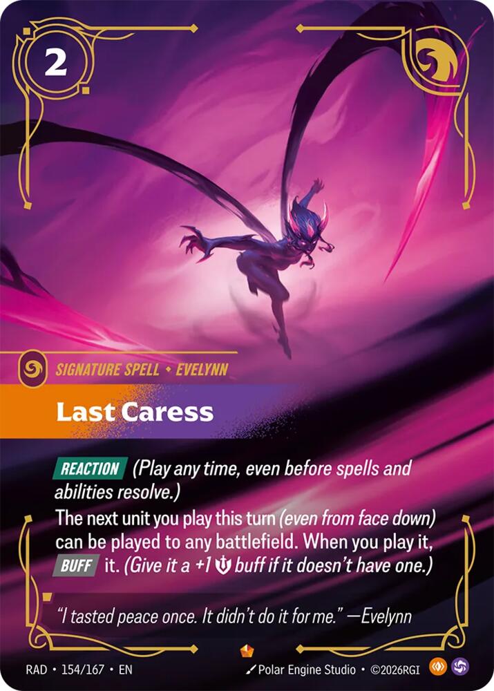 Last Caress 154/167 (Radiance)  - Foil