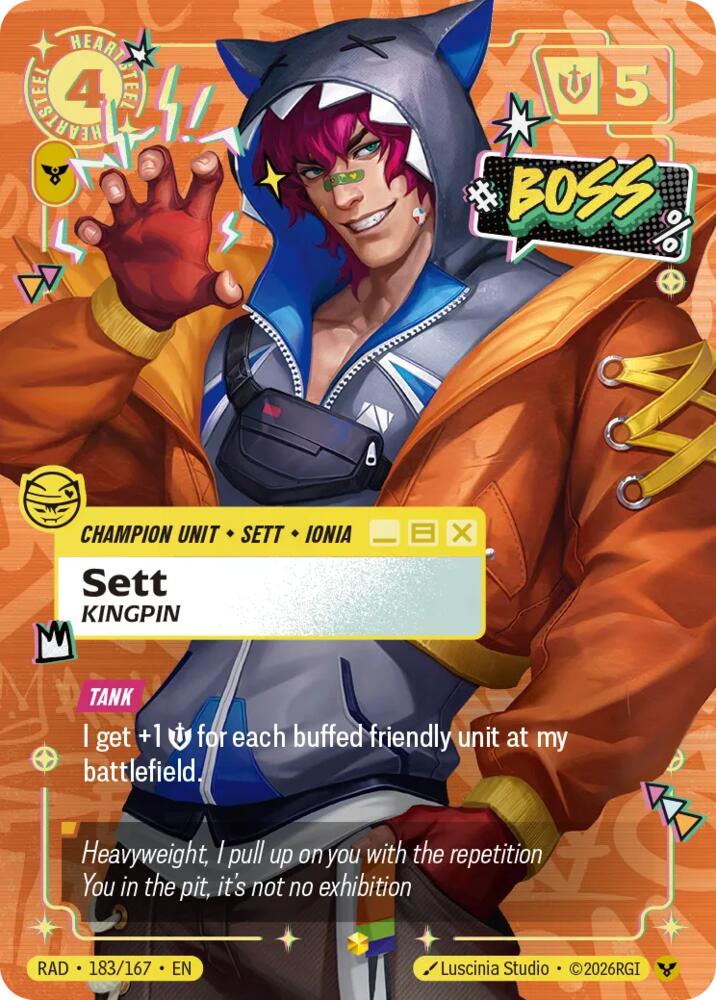 Sett - Kingpin (Heartsteel) 183/167 (Radiance)  - Foil