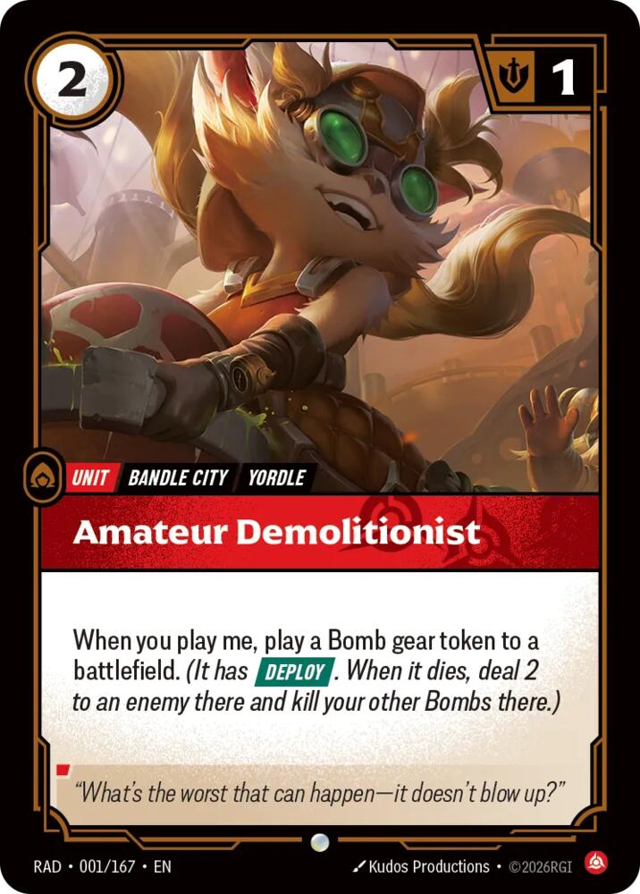 Amateur Demolitionist 001/167 (Radiance)  - Foil