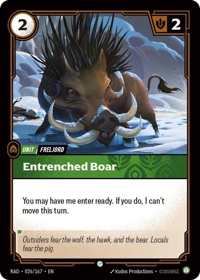 Entrenched Boar 026/167 (Radiance)  - Foil