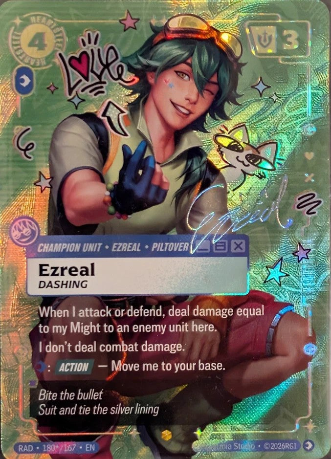 Ezreal - Dashing (Heartsteel) 180*/167 (Radiance)  - Signature Foil