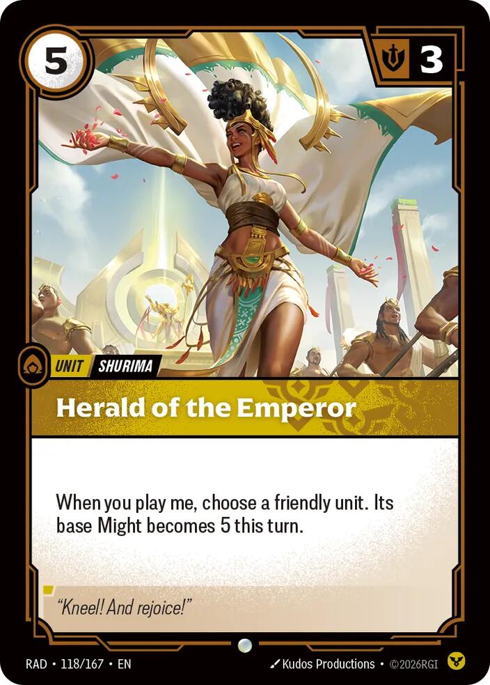 Herald of the Emperor 118/167 (Radiance)  - Foil