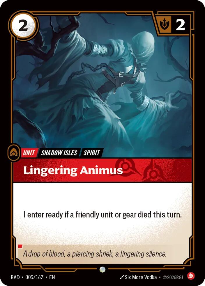 Lingering Animus 005/167 (Radiance)  - Foil