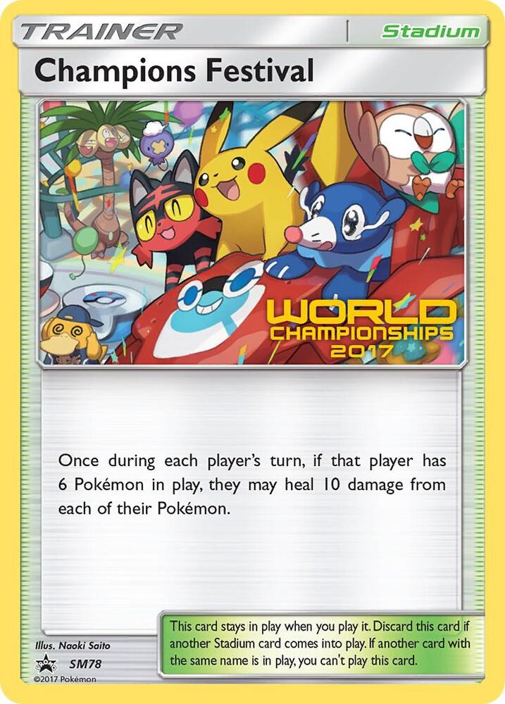2016 Pokemon SM Promos SM78 Champions Festival - SM78 (World Championships 2017)