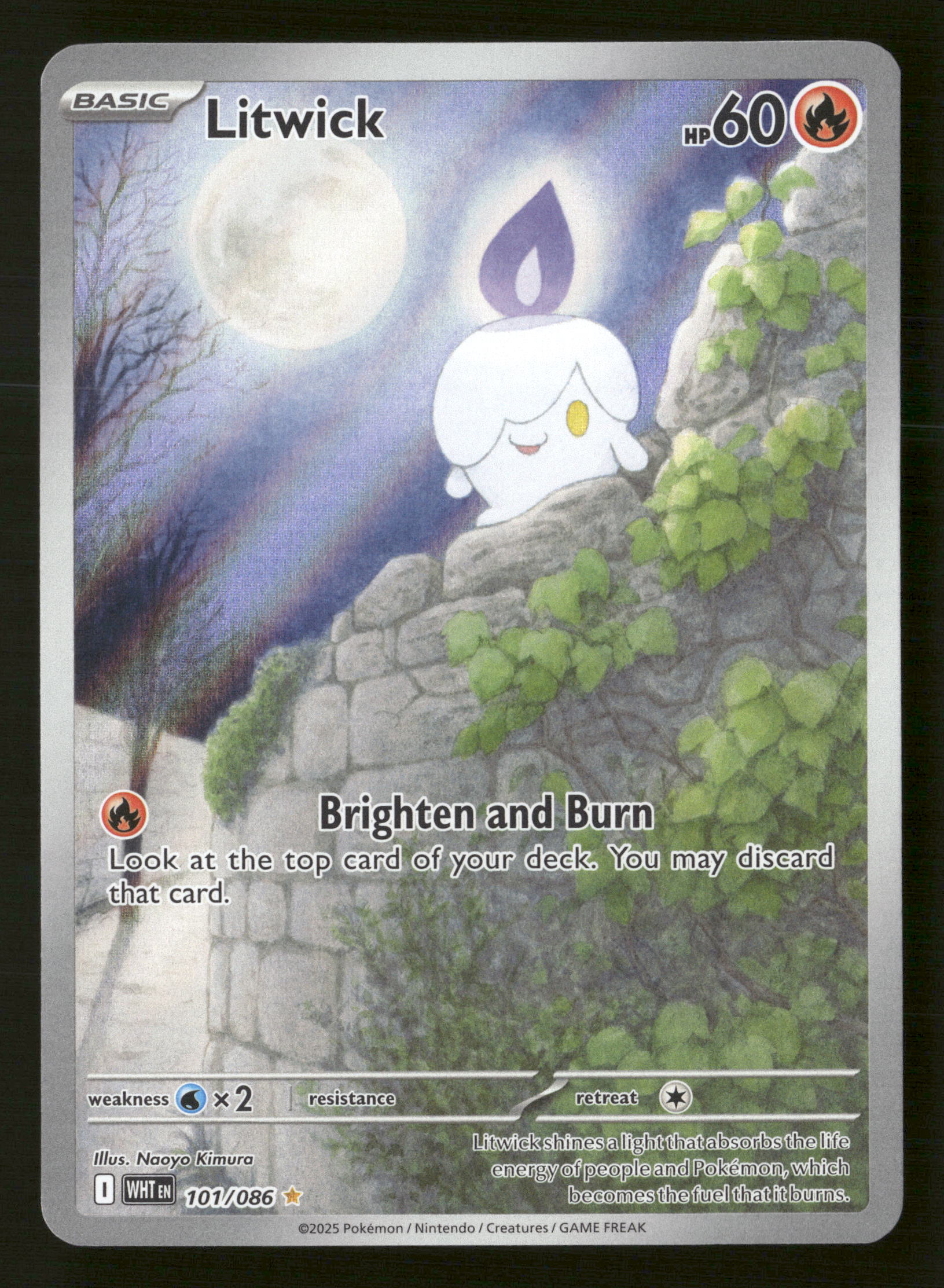  Pokemon SV: White Flare  101/086 Litwick Illustration Rare NM