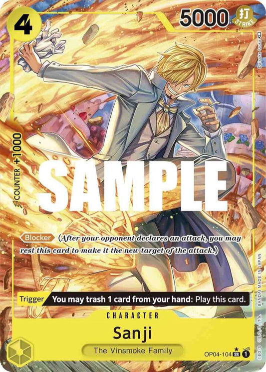 Sanji OP04-104 (Kingdoms of Intrigue)  - Alternate Art Foil