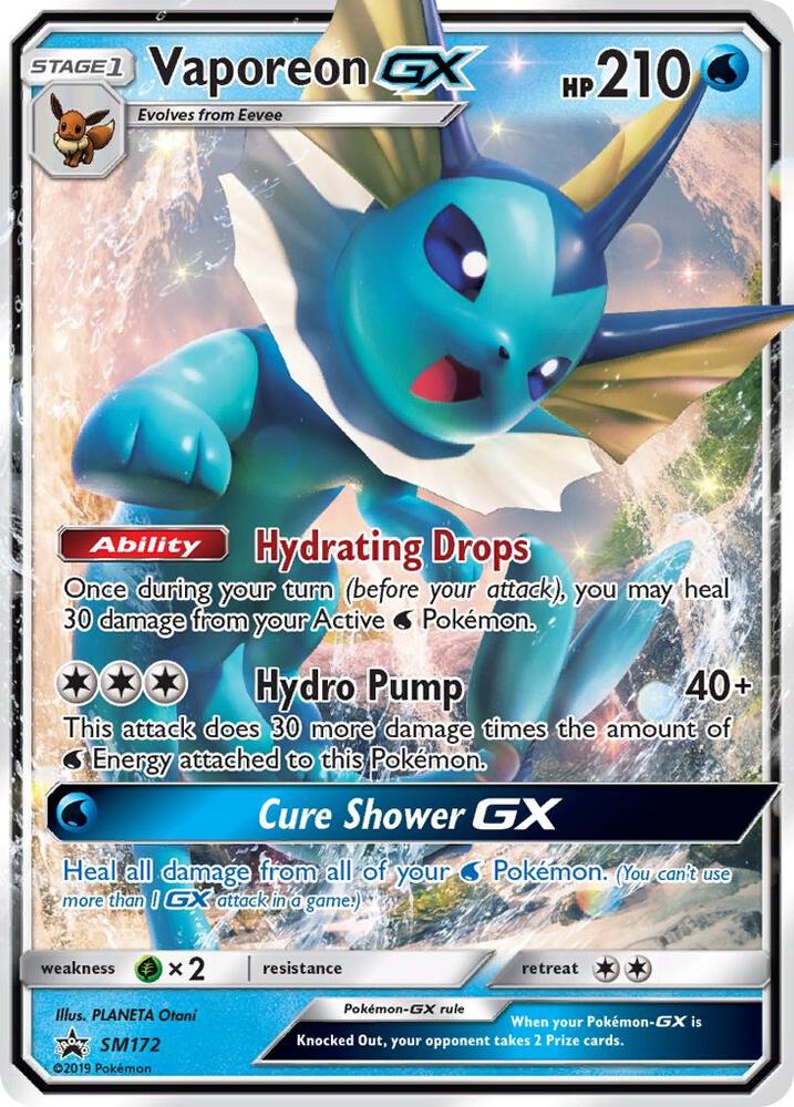 2016 Pokemon SM Promos SM172 Vaporeon GX - SM172 Promo