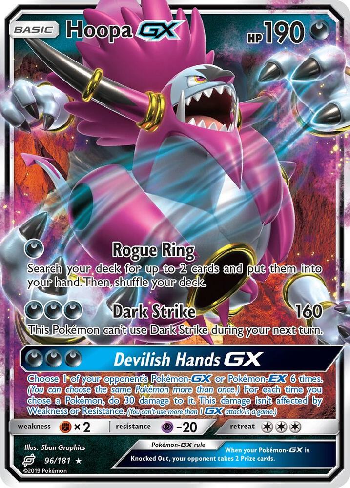 2019 Pokemon SM - Team Up 96/181 Hoopa GX Ultra Rare
