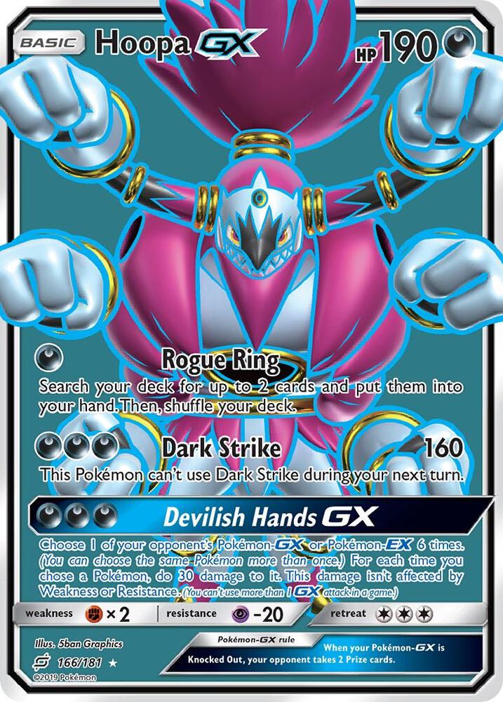 2019 Pokemon SM - Team Up 166/181 Hoopa GX (Full Art) Ultra Rare
