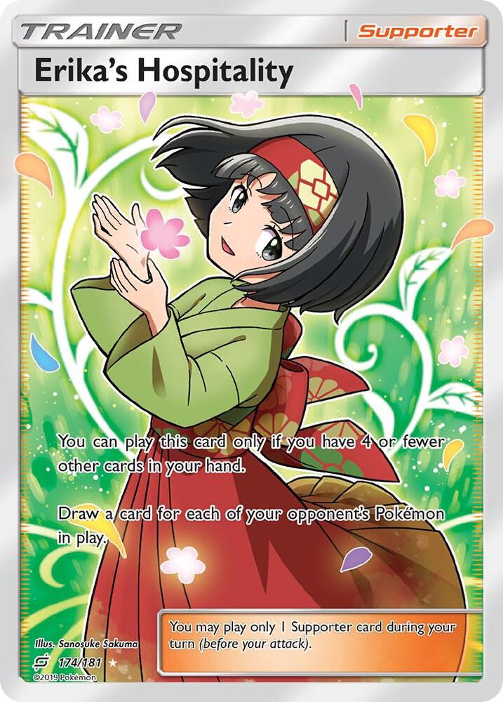 2019 Pokemon SM - Team Up 174/181 Erika's Hospitality (Full Art) Ultra Rare