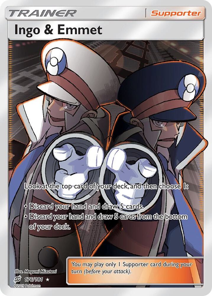 2019 Pokemon SM - Team Up 176/181 Ingo & Emmet (Full Art) Ultra Rare